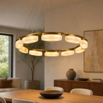 Amara Modern Ring Alabaster Chandelier