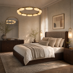 Amara Modern Ring Alabaster Chandelier