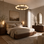 Amara Modern Ring Alabaster Chandelier