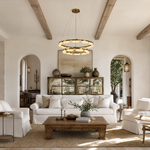 Amara Modern Ring Alabaster Chandelier