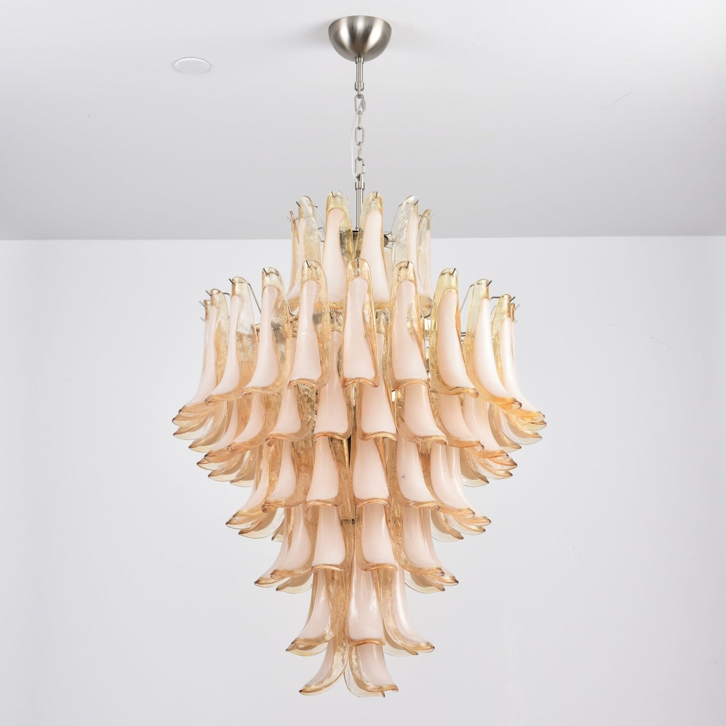 Amber Cloud Murano Glass Petals Chandelier - YIOSI