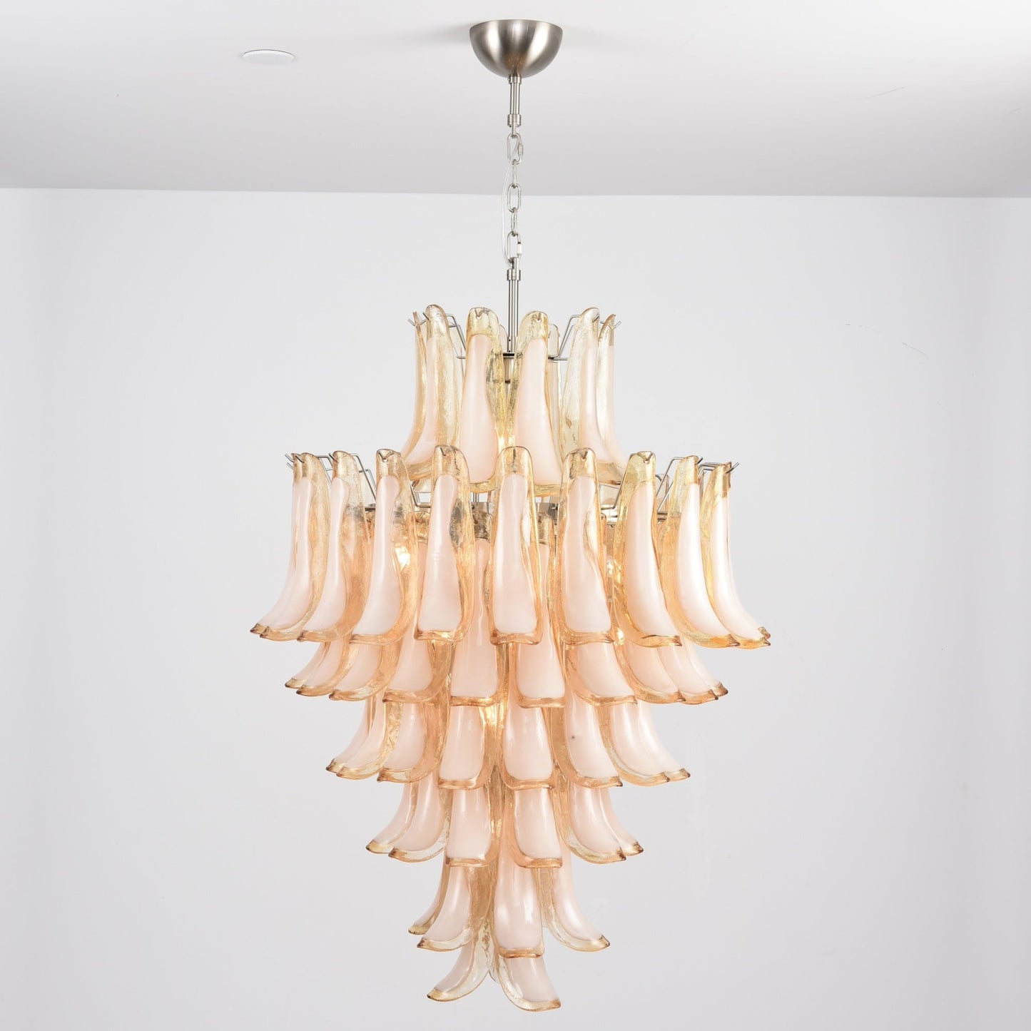 Amber Cloud Murano Glass Petals Chandelier - YIOSI