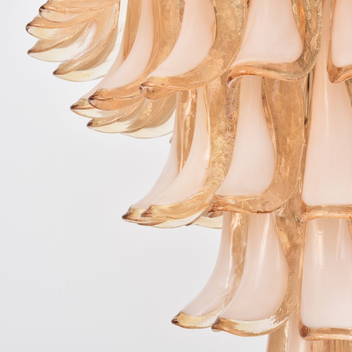 Amber Cloud Murano Glass Petals Chandelier - YIOSI