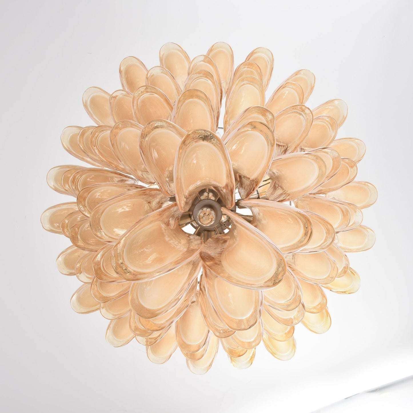 Amber Cloud Murano Glass Petals Chandelier - YIOSI