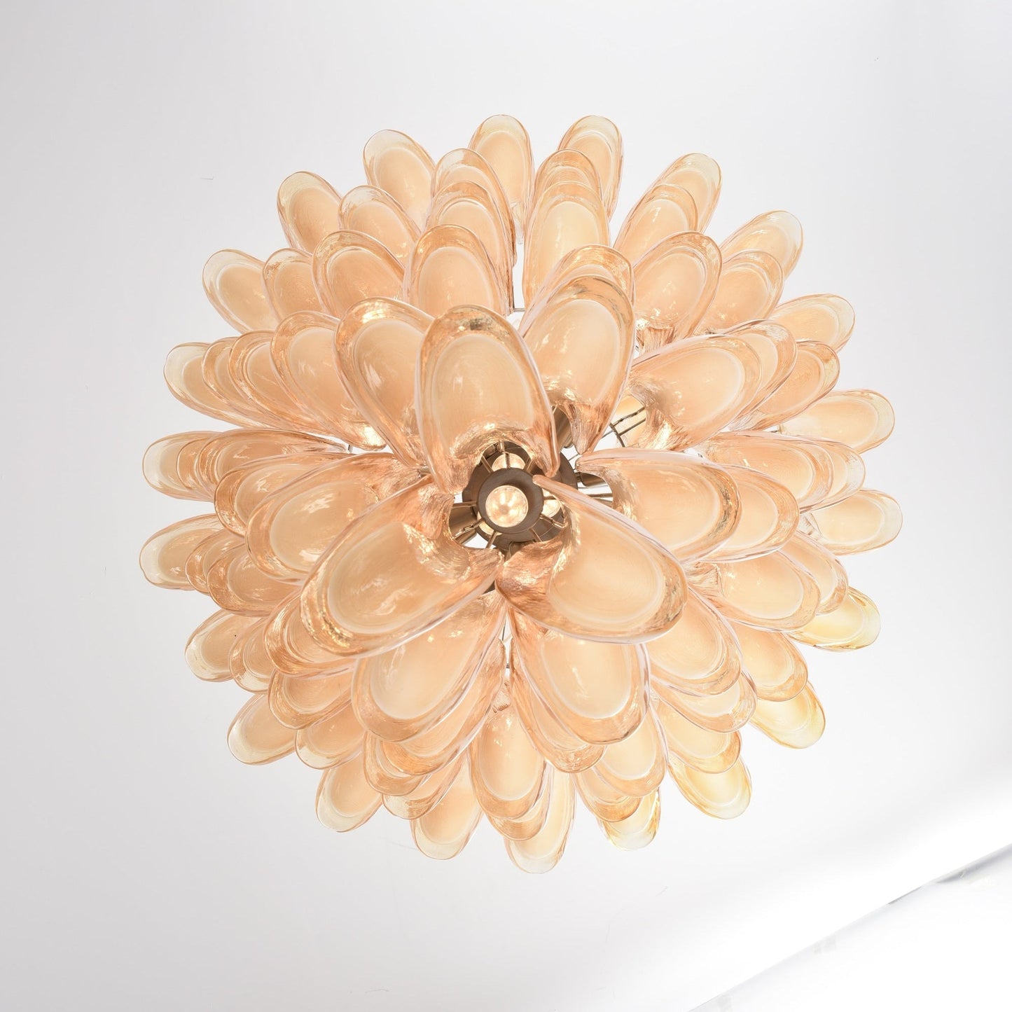 Amber Cloud Murano Glass Petals Chandelier - YIOSI