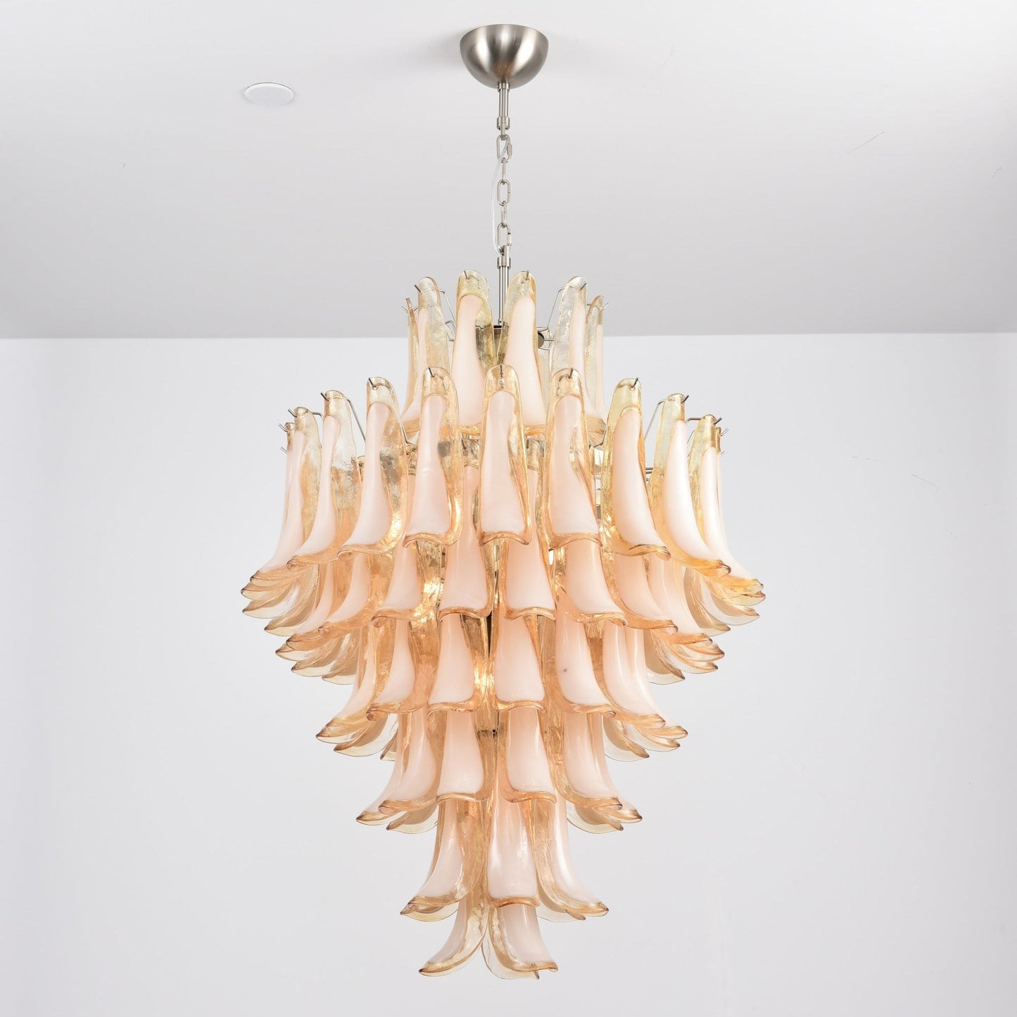 Amber Cloud Murano Glass Petals Chandelier - YIOSI