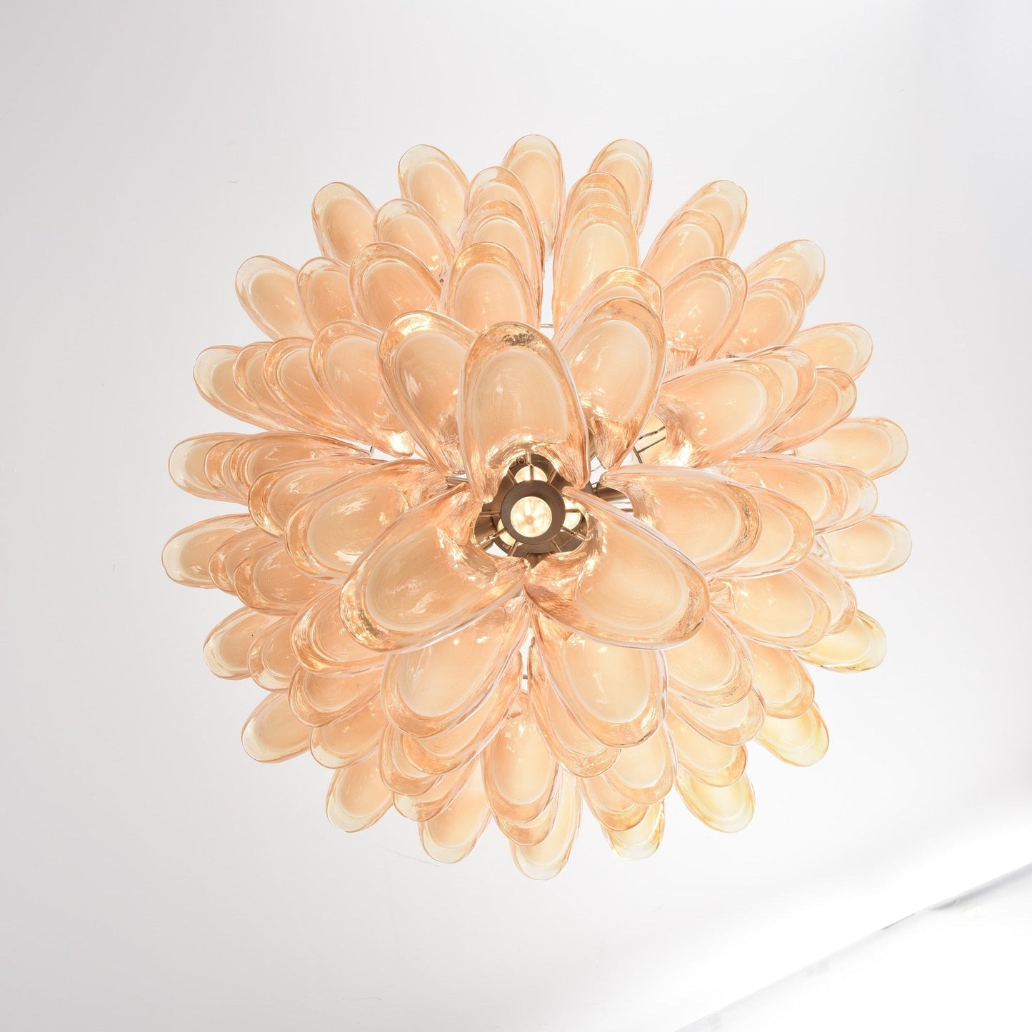 Amber Cloud Murano Glass Petals Chandelier - YIOSI