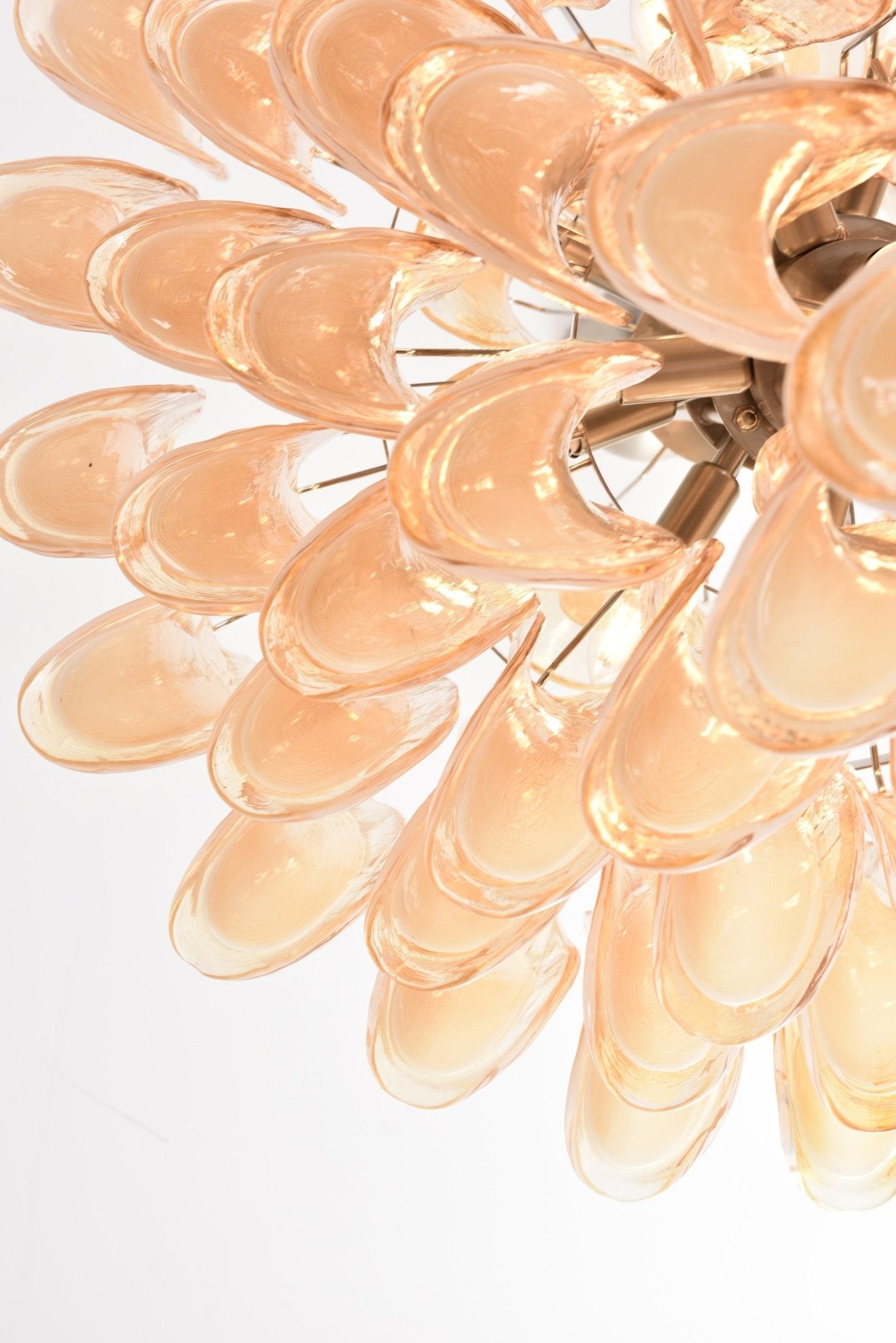 Amber Cloud Murano Glass Petals Chandelier - YIOSI