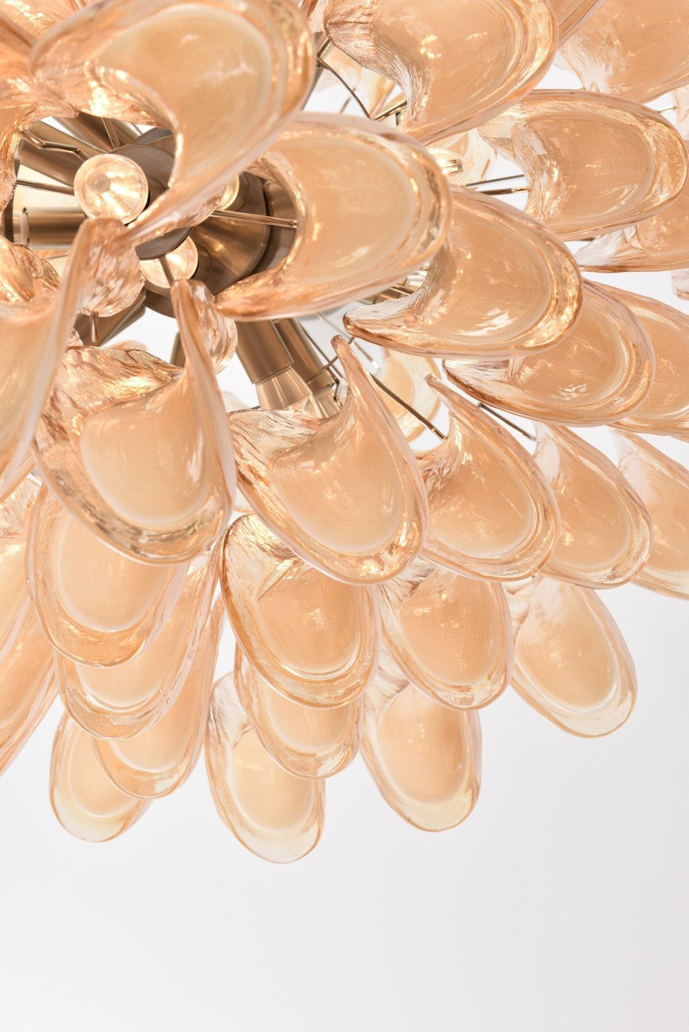 Amber Cloud Murano Glass Petals Chandelier - YIOSI