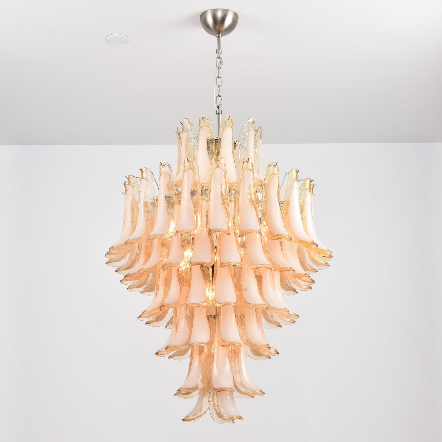 Amber Cloud Murano Glass Petals Chandelier - YIOSI