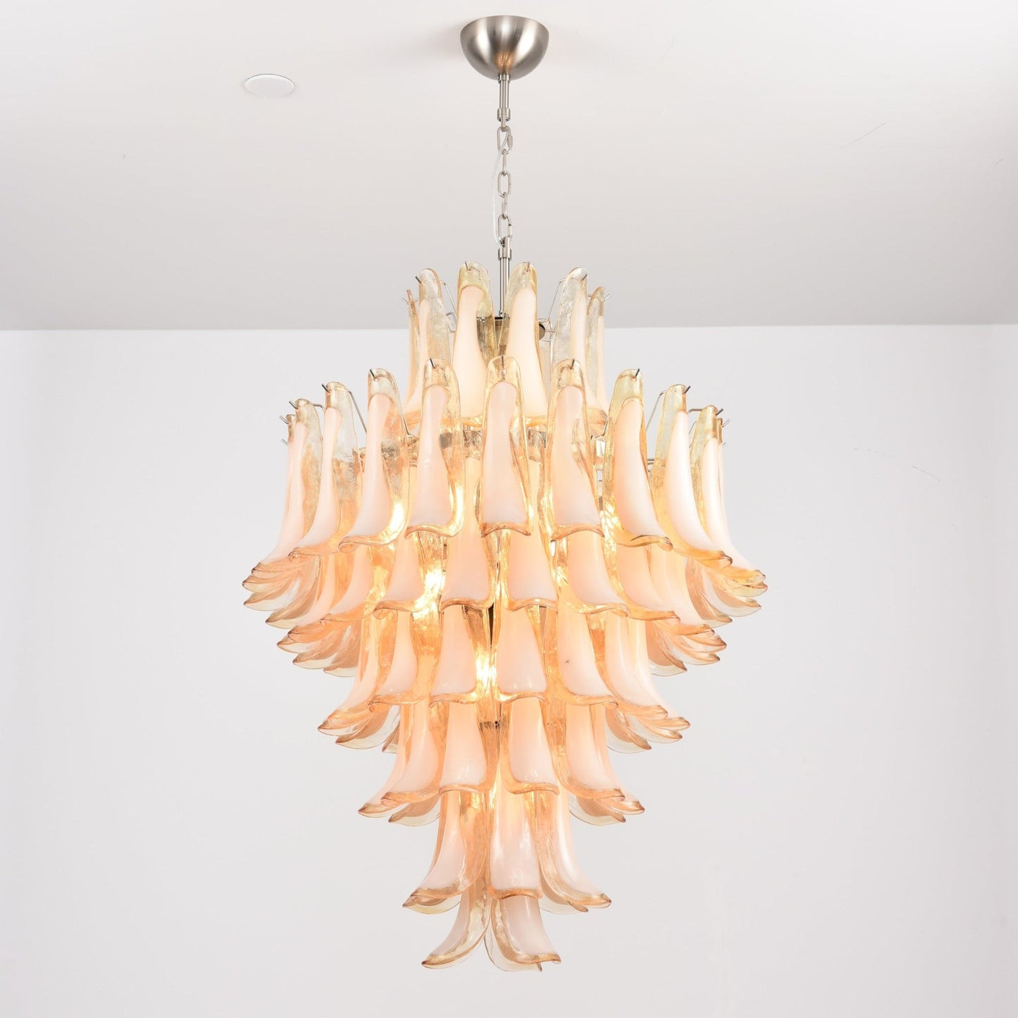 Amber Cloud Murano Glass Petals Chandelier - YIOSI