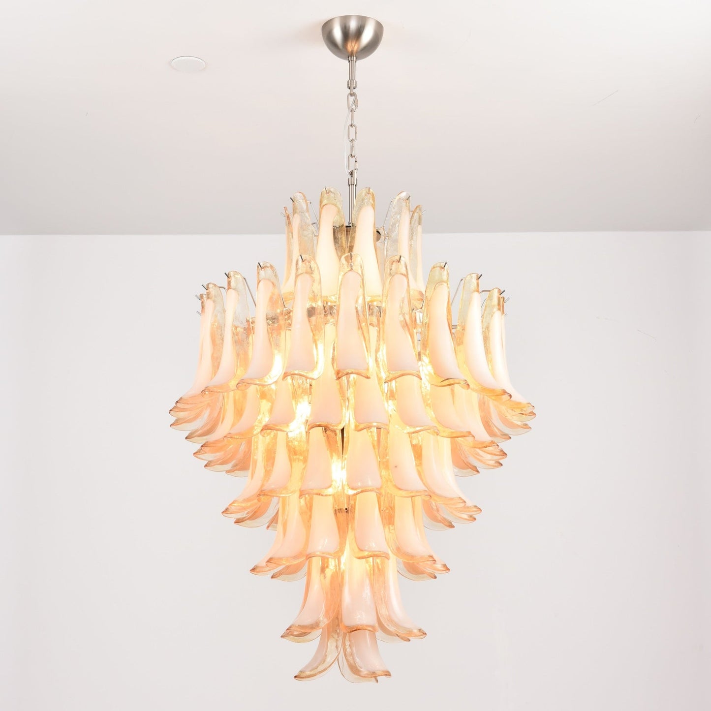Amber Cloud Murano Glass Petals Chandelier - YIOSI