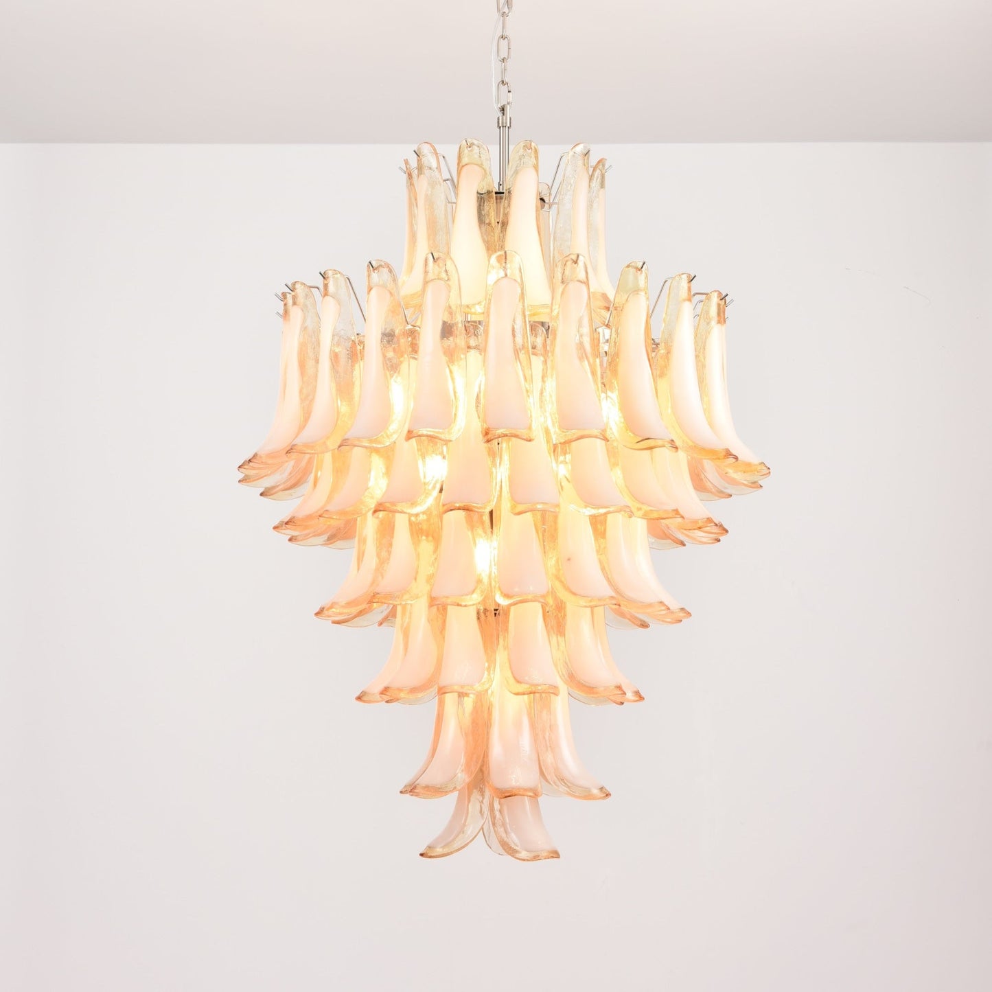 Amber Cloud Murano Glass Petals Chandelier - YIOSI
