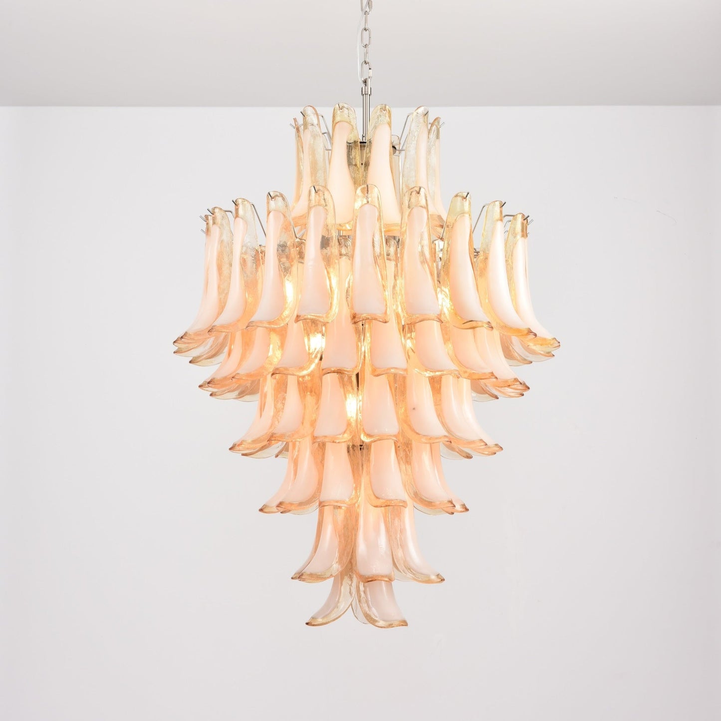 Amber Cloud Murano Glass Petals Chandelier - YIOSI