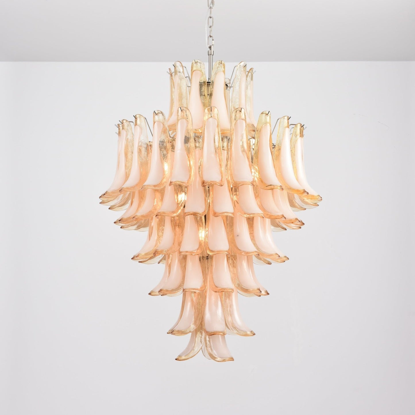 Amber Cloud Murano Glass Petals Chandelier - YIOSI