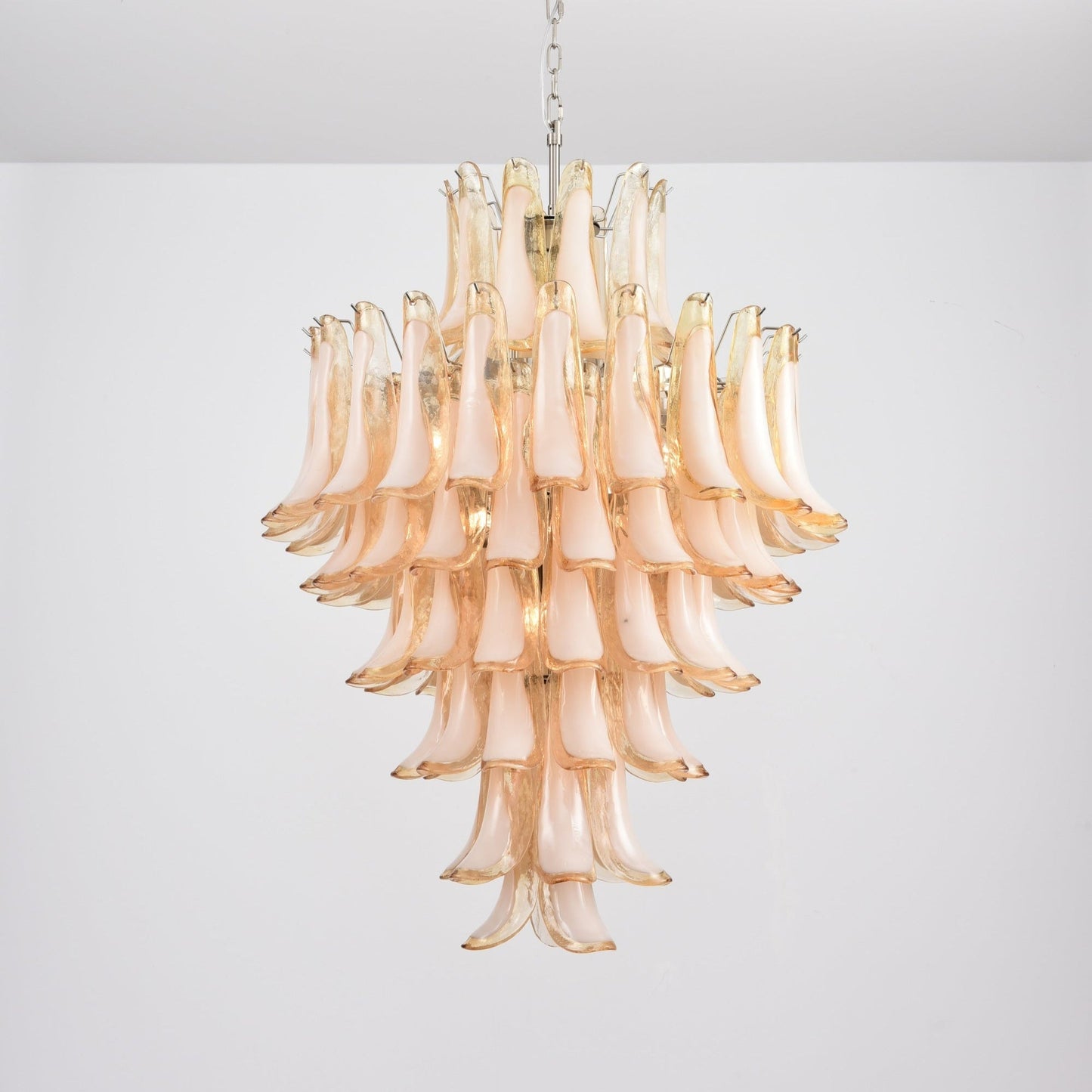 Amber Cloud Murano Glass Petals Chandelier - YIOSI