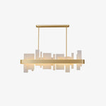 Amelie Brushed Brass & White LED Chandelier – Modern Luxury Lighting
