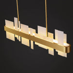 Amelie Brushed Brass & White LED Chandelier – Modern Luxury Lighting