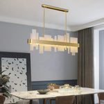 Amelie Brushed Brass & White LED Chandelier – Modern Luxury Lighting