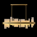 Amelie Brushed Brass & White LED Chandelier – Modern Luxury Lighting