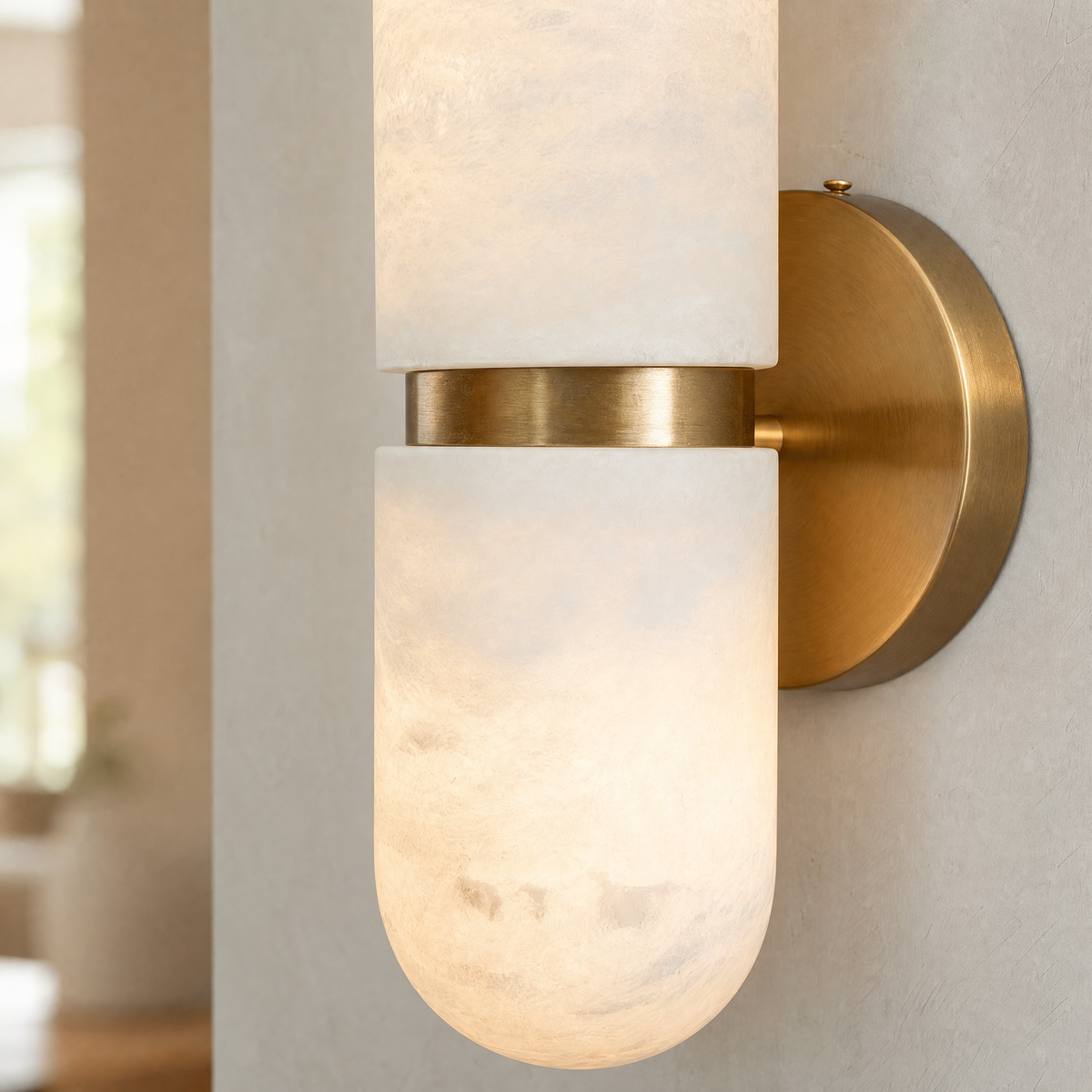 Anello Modern Brushed Brass Wall Sconce