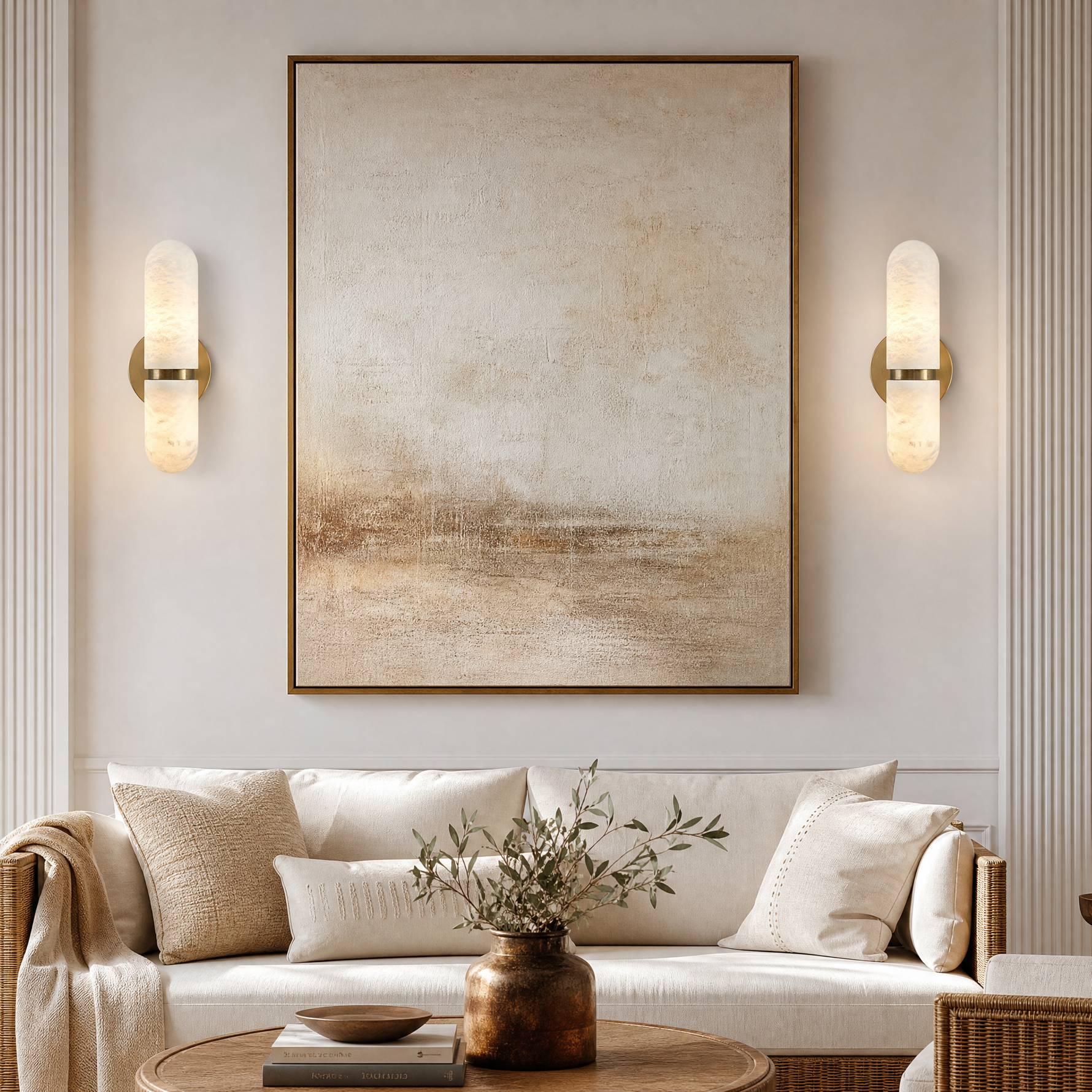 Anello Modern Brushed Brass Wall Sconce