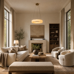 Anello Modern Round Alabaster Chandelier