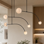 Arc Orb Alabaster Pendant Light