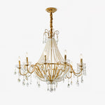 Arcadia Gold Crystal Chandelier with Multi-Head Luxurious Elegance
