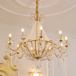Arcadia Gold Crystal Chandelier with Multi-Head Luxurious Elegance