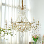 Arcadia Gold Crystal Chandelier with Multi-Head Luxurious Elegance