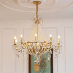 Arcadia Gold Crystal Chandelier with Multi-Head Luxurious Elegance