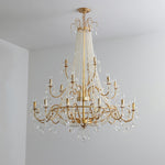 Arcadia Gold Crystal Chandelier with Multi-Head Luxurious Elegance