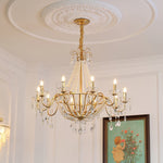 Arcadia Gold Crystal Chandelier with Multi-Head Luxurious Elegance