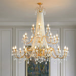 Arcadia Gold Crystal Chandelier with Multi-Head Luxurious Elegance
