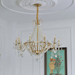 Arcadia Gold Crystal Chandelier with Multi-Head Luxurious Elegance