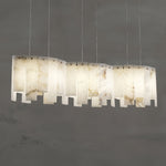 Arctora Alabaster Pendant Lamp with Gold & White Finish