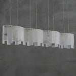 Arctora Alabaster Pendant Lamp with Gold & White Finish
