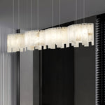 Arctora Alabaster Pendant Lamp with Gold & White Finish