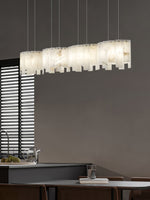 Arctora Alabaster Pendant Lamp with Gold & White Finish