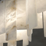 Arctora Alabaster Pendant Lamp with Gold & White Finish