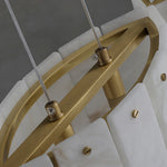 Arctora Alabaster Pendant Lamp with Gold & White Finish