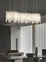 Arctora Alabaster Pendant Lamp with Gold & White Finish