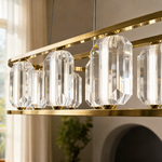 Arcus Contemporary Crystal Linear Chandelier 47"