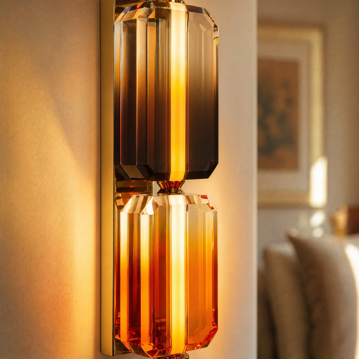 Arcus Modern Crystal Wall Sconce 5"