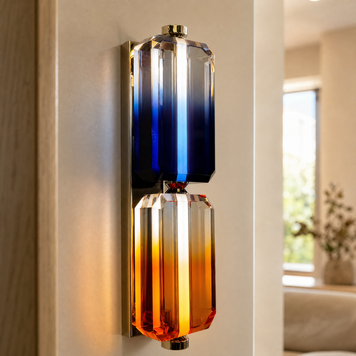 Arcus Modern Crystal Wall Sconce 5"