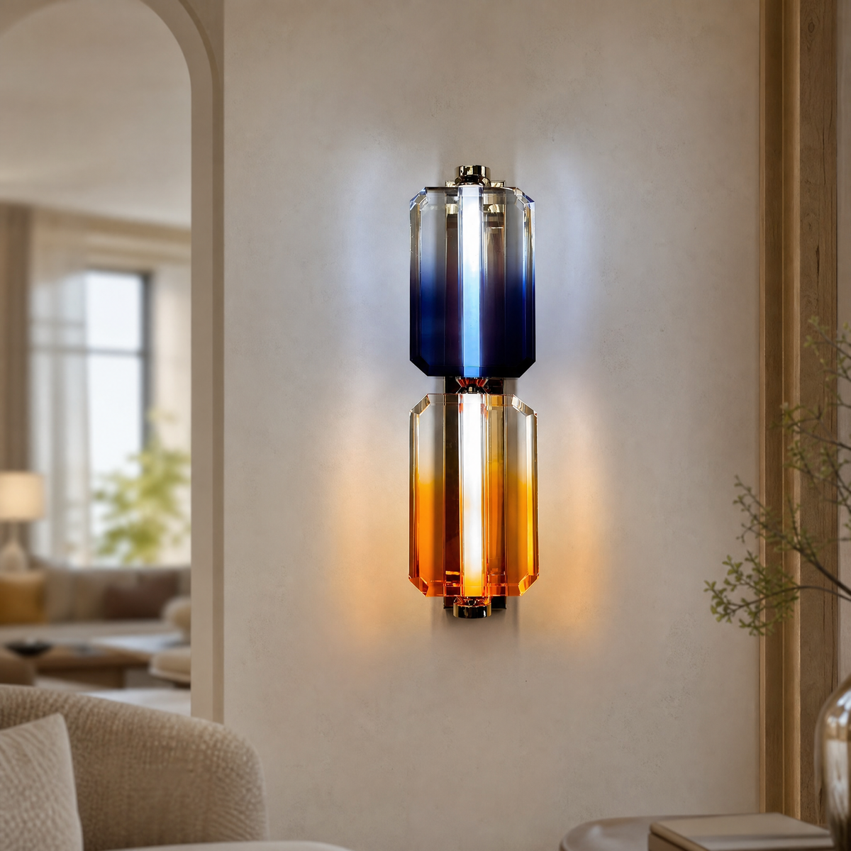 Arcus Modern Crystal Wall Sconce 5"
