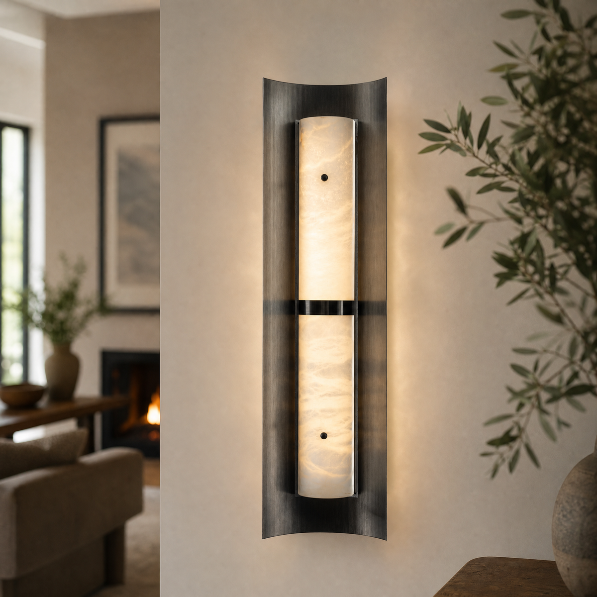 Arden Cylinder Black Wall Sconce