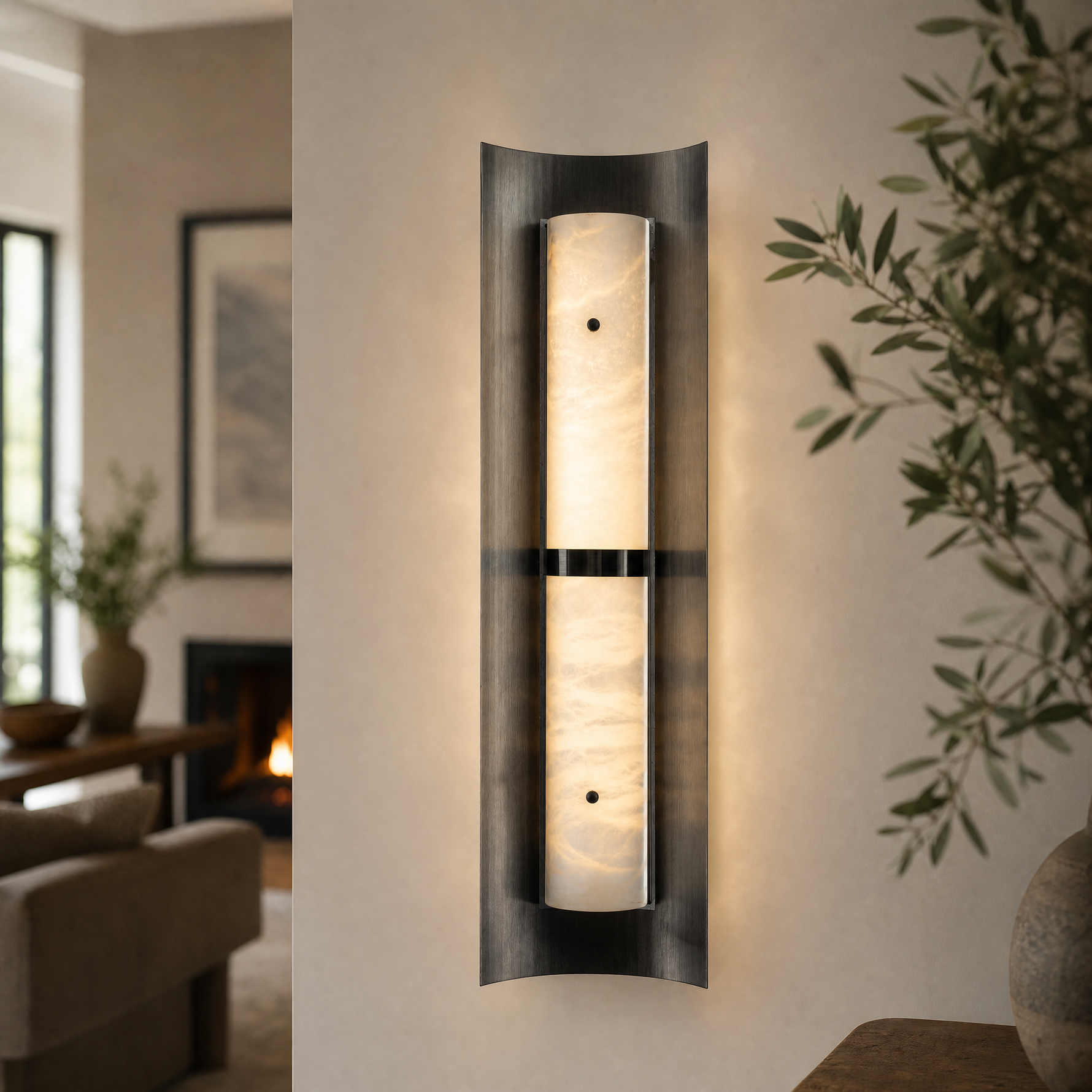 Arden Cylinder Black Wall Sconce