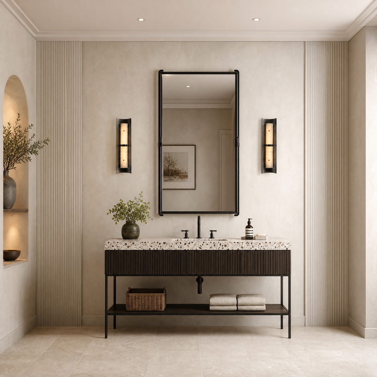 Arden Cylinder Black Wall Sconce